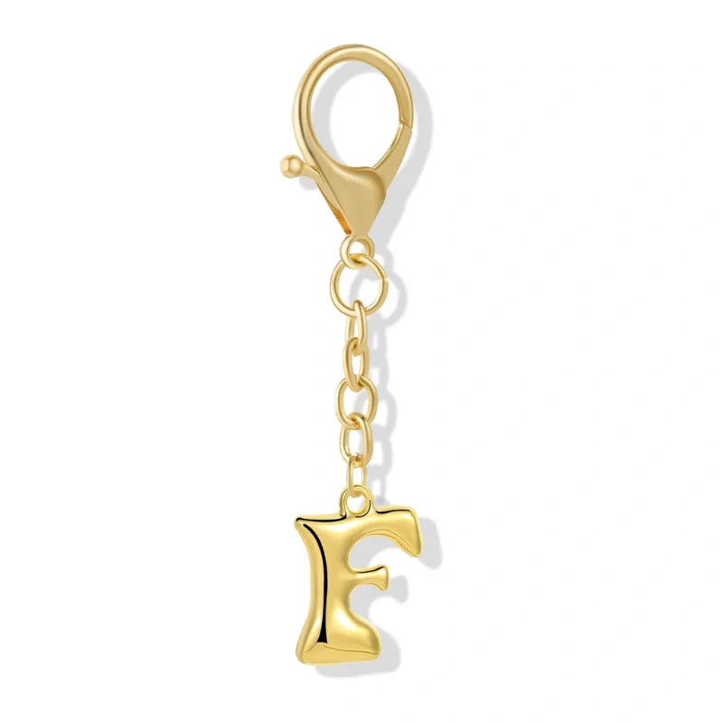 Bubble Initial Letter - Bag Charm