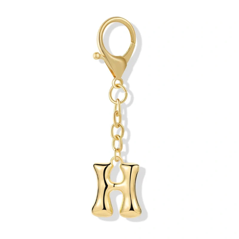 Bubble Initial Letter - Bag Charm