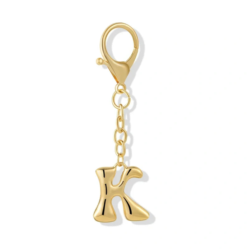 Bubble Initial Letter - Bag Charm
