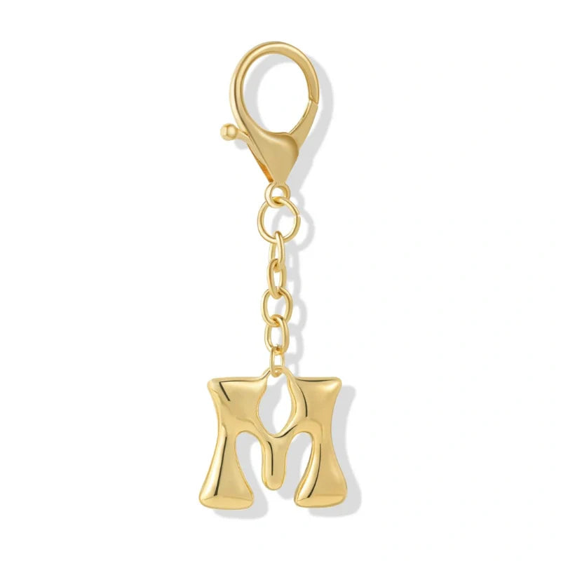 Bubble Initial Letter - Bag Charm