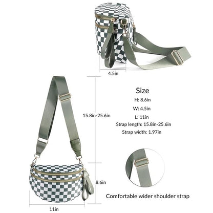GoBag - The Roomiest Bum Bag (Checkered)