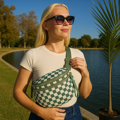 GoBag - The Roomiest Bum Bag (Checkered)