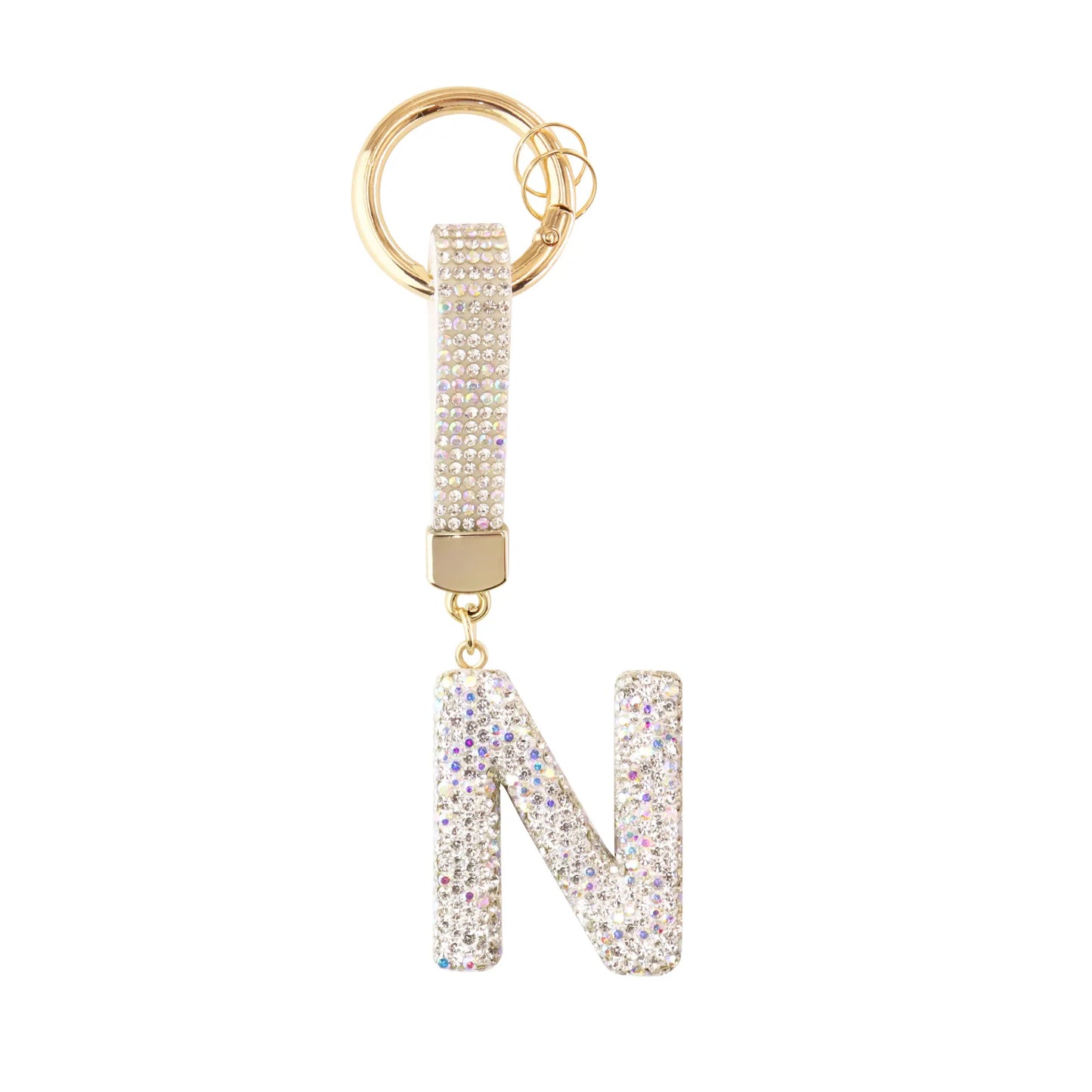 Sparkle Initial – Bag Charm (Silver)
