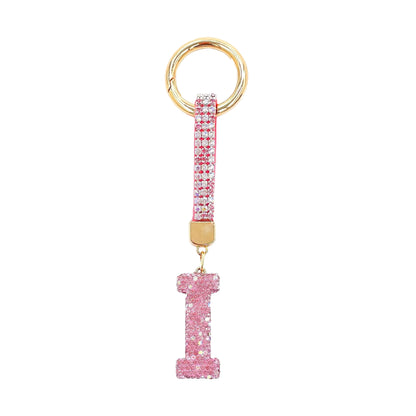 Sparkle Initial – Bag Charm (Pink)