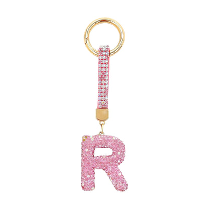 Sparkle Initial – Bag Charm (Pink)