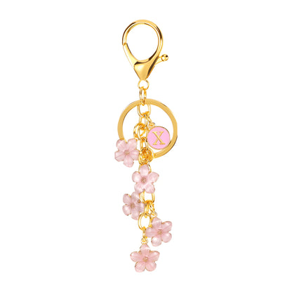 Daisy Flower Initial Letter - Bag Charm (Pink)