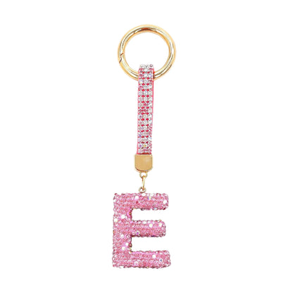 Sparkle Initial – Bag Charm (Pink)