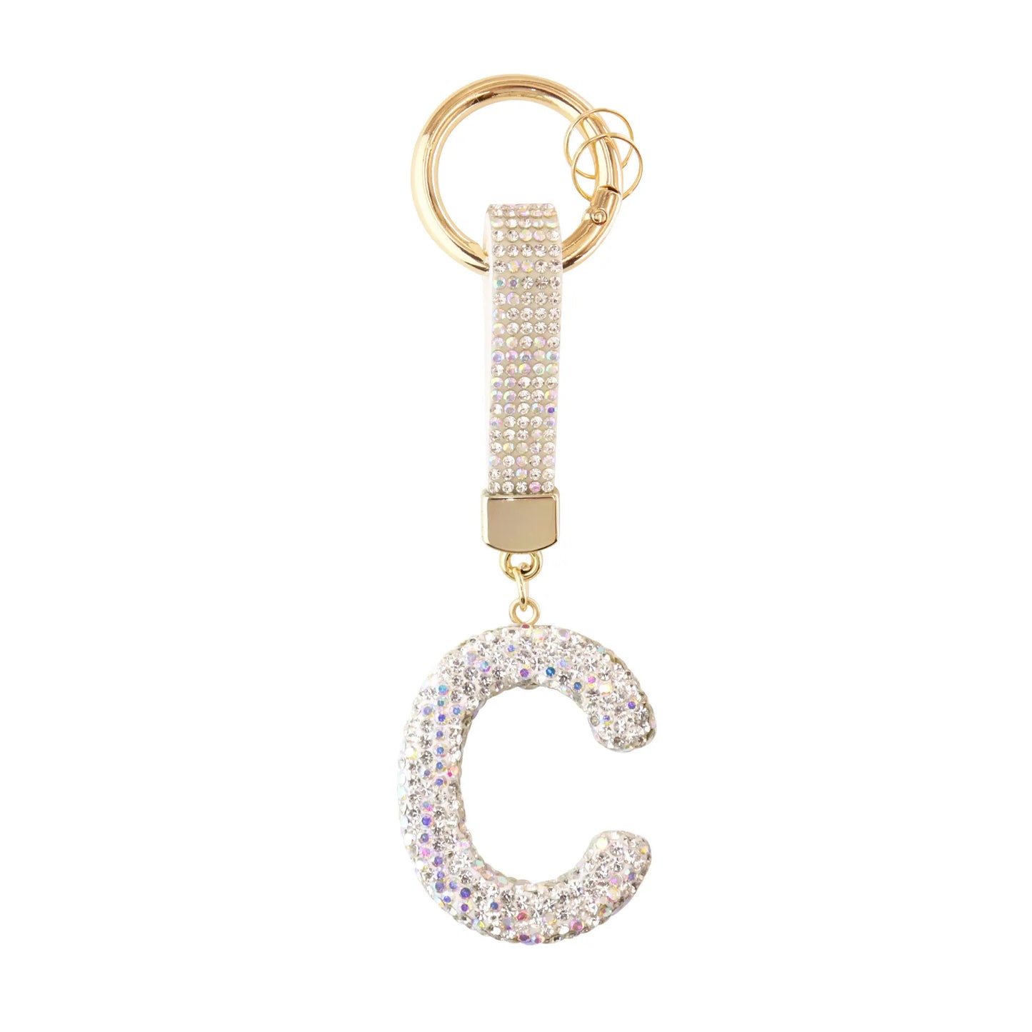 Sparkle Initial – Bag Charm (Silver)